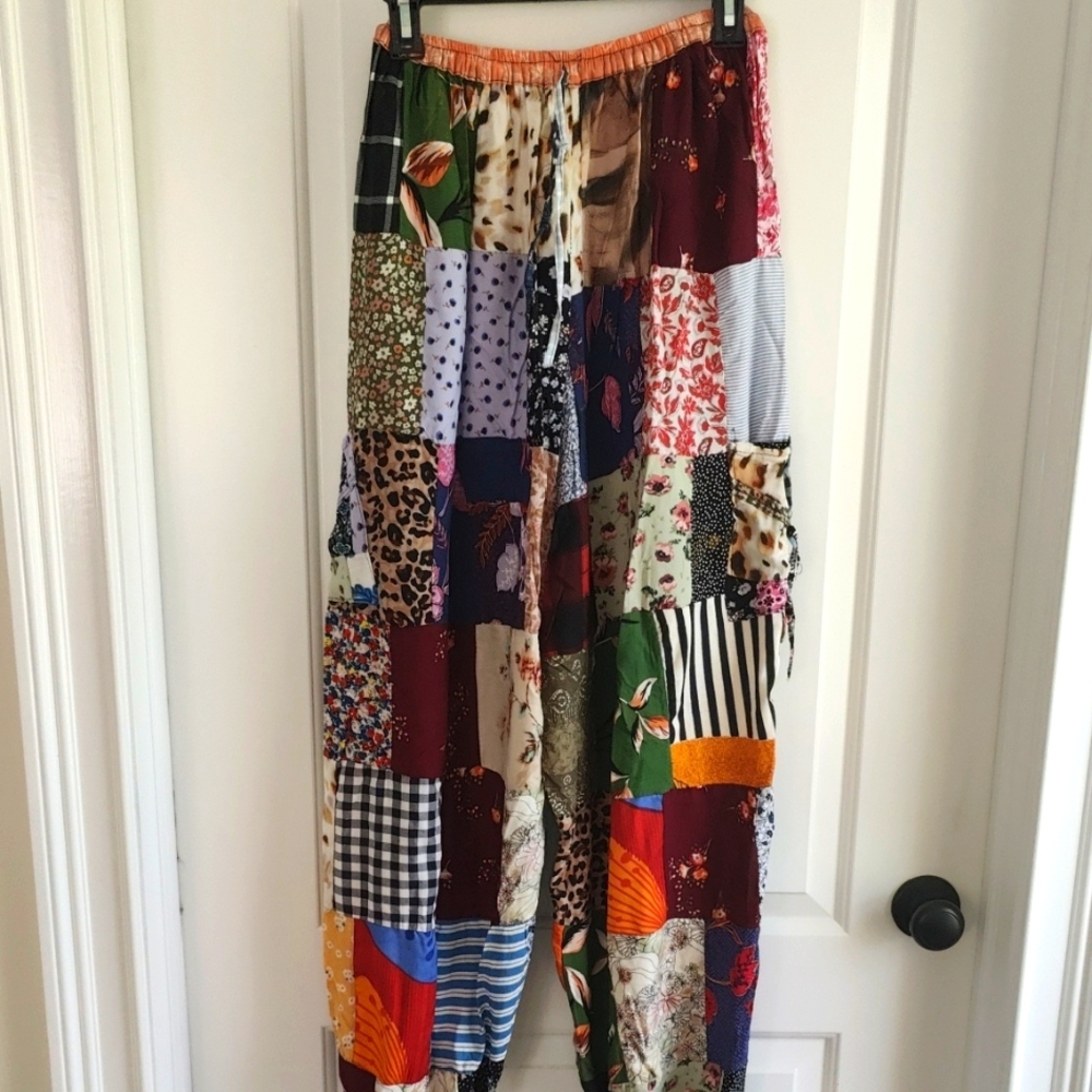 Patchwork Multicolor Women's Pants Nwot - image 1